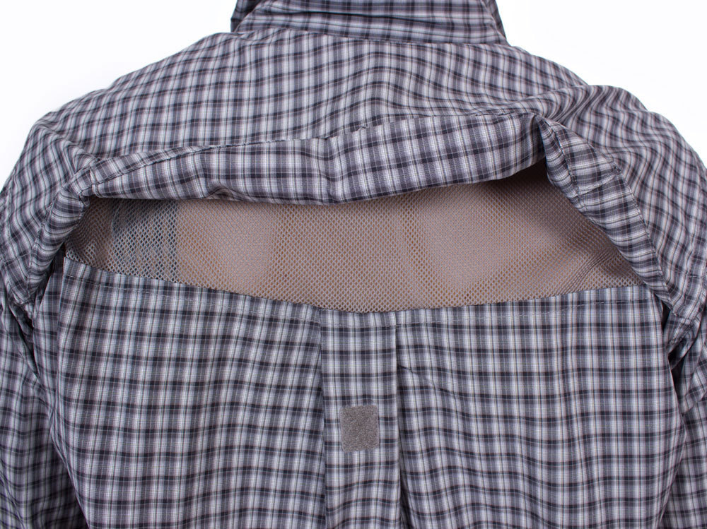 ExOfficio Men's Air Strip Micro Plaid Long Sleeve (Black/ Cement) Shirt