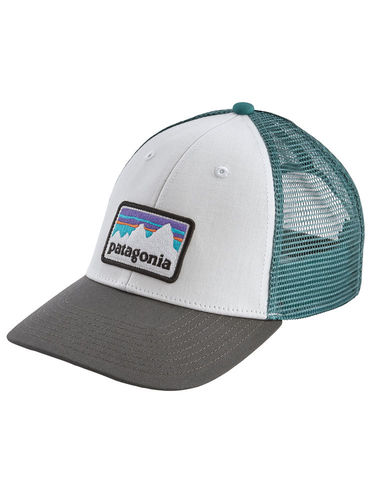 Patagonia Shop Sticker Patch LoPro Trucker Hat (White w/Forge Grey)