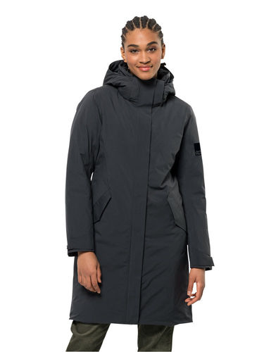 Jack Wolfskin Women's High Curl Long Vest (Black) Fleece Jacket