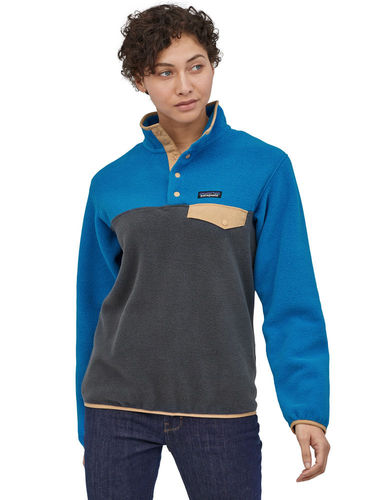 Women's Patagonia Light Blue Snap T Pullover Fleece Jacket Women's Small