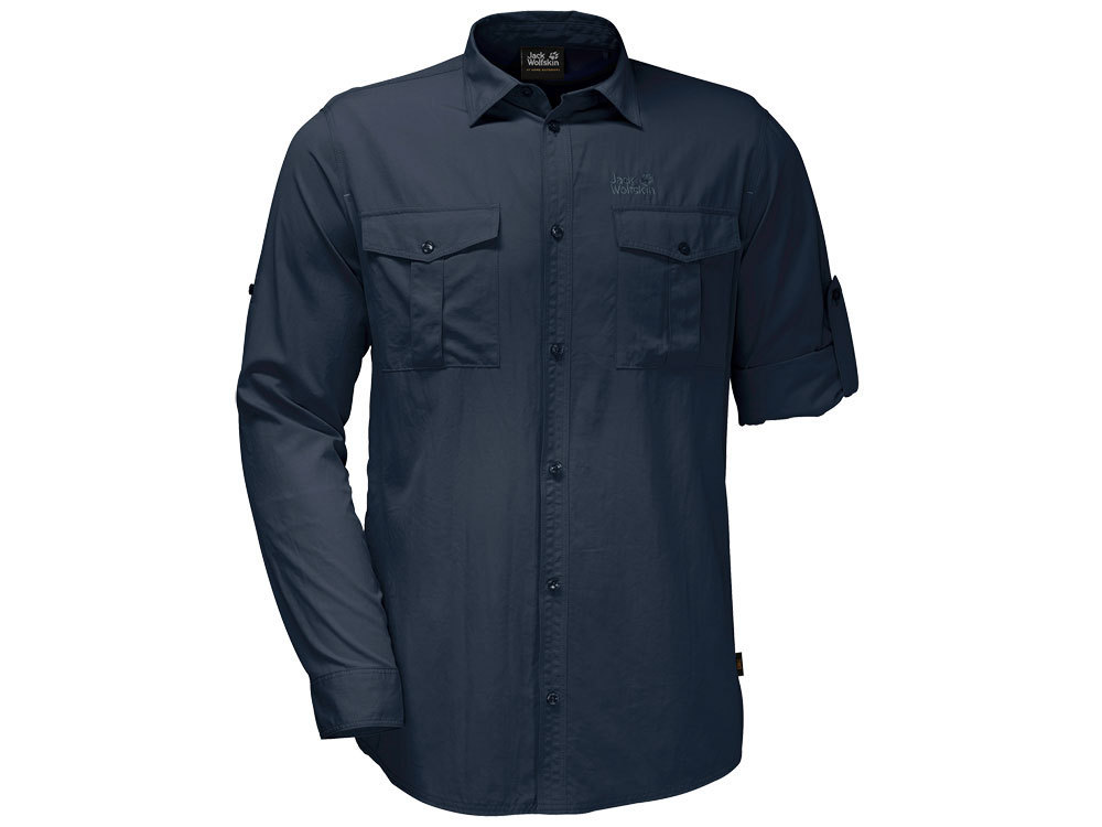 Men\'s Roll-Up Jack (Night Blue) Shirt Safari Wolfskin Shirt Atacama
