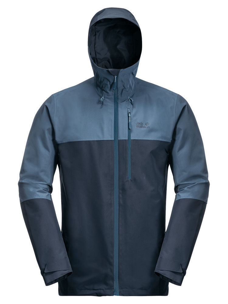 Jacket Blue) Men\'s Jacket Wolfskin Jack (Night Peak Rainwear