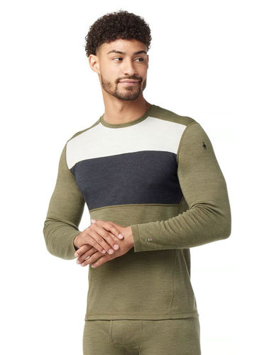 Smartwool Men's Classic Thermal Merino Base Layer Crew (Charcoal Mountain  Scape) Merino Thermo Active Base Layer